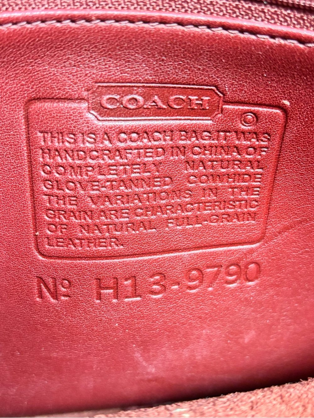 Vintage Coach 9790 Red City Crossbody Bag Nickel Turn Lock - Picture 9 of 16